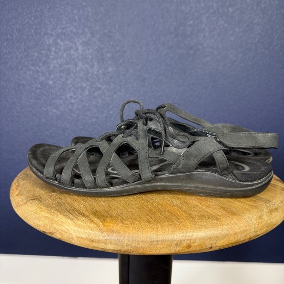 ABEO B.I.O.system "Brigita" Neutral Lace-up Sandals, Size 10 - Picture 3 of 10